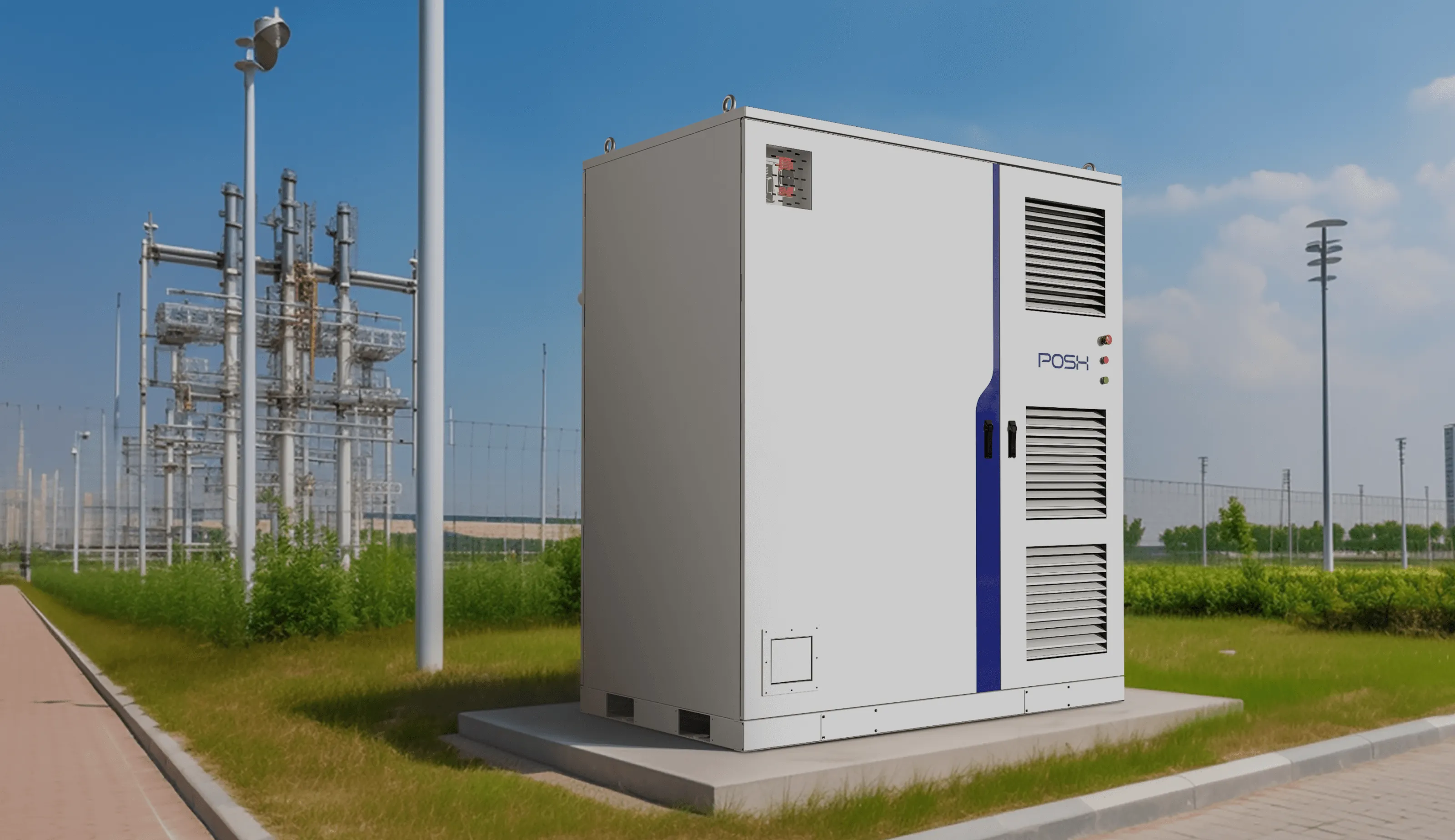 Posh Station 207kWh commercial battery energy storage system installed outdoors