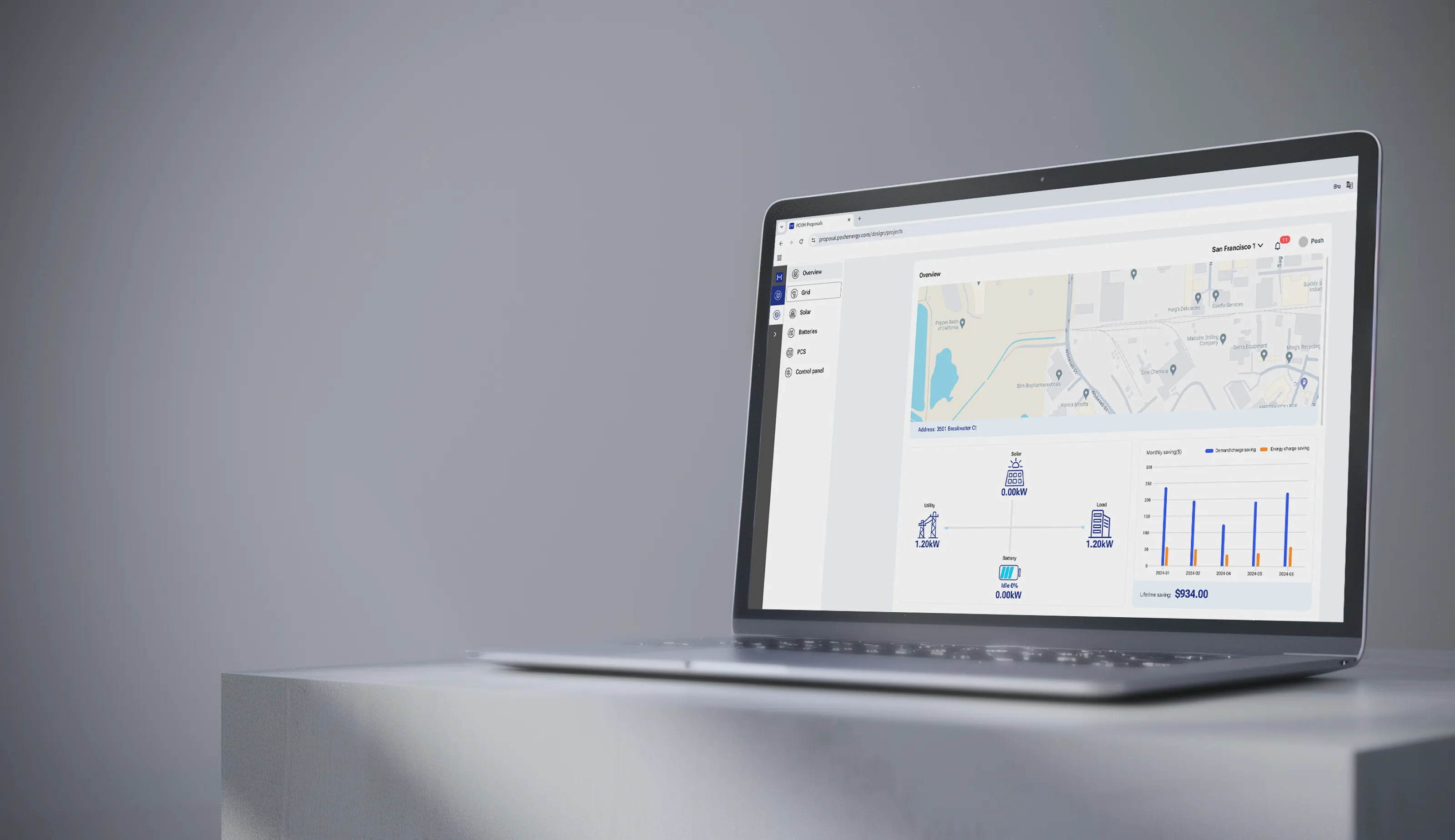 Posh Energy Management Cloud — intelligent hub for controlling energy storage